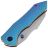 Нож WE Knife High-Fin XL stonewash сталь CPM-20CV рукоять Diamond Pattern Blue Ti (WE24010-2)