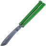 Нож-бабочка AtroposKnife Cassowary RE сталь N690 рукоять титан/G10 Green