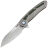 Нож Remette Kestrel satin сталь S35VN рукоять Gray Titanium/Colored Green CF (RTPO-A)