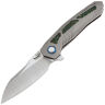 Нож Remette Kestrel satin сталь S35VN рукоять Gray Titanium/Colored Green CF (RTPO-A)