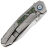 Нож Remette Kestrel satin сталь S35VN рукоять Gray Titanium/Colored Green CF (RTPO-A)