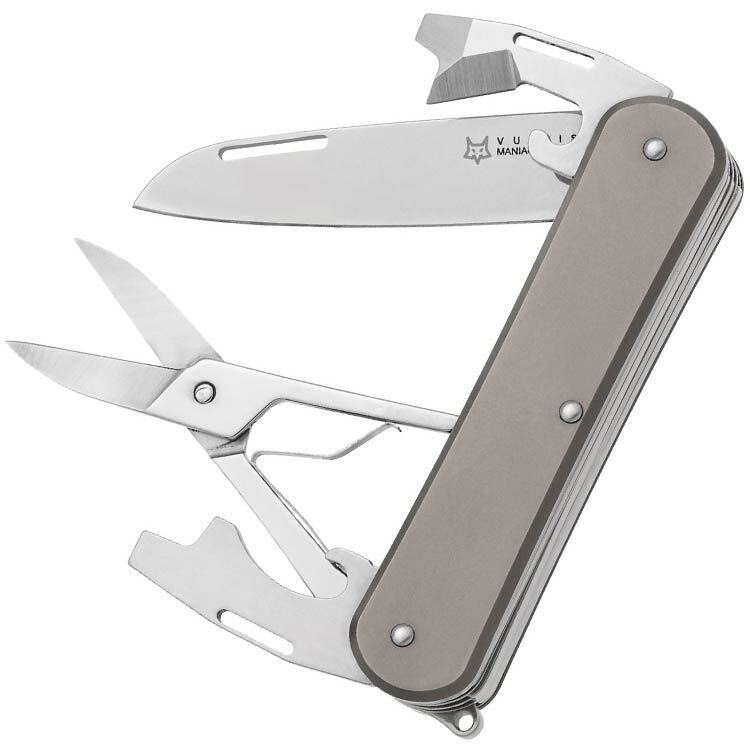 Нож FOX Vulpis Multipurpose-4 сталь M390 рукоять Titanium (FX-VP130-F4 TI)