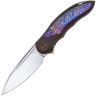 Нож WE Knife Makani rubbed satin сталь CPM-20CV рукоять Black Ti/Flammed Ti (WE21048B-3)