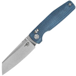 Нож Bestech Slasher stonewash сталь D2 рукоять Blue Micarta (BG56C-1)