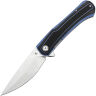 Нож Tenable Kratos stonewash сталь Nitro-V рукоять Black/Blue G10