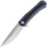 Нож Tenable Kratos stonewash сталь Nitro-V рукоять Black/Blue G10