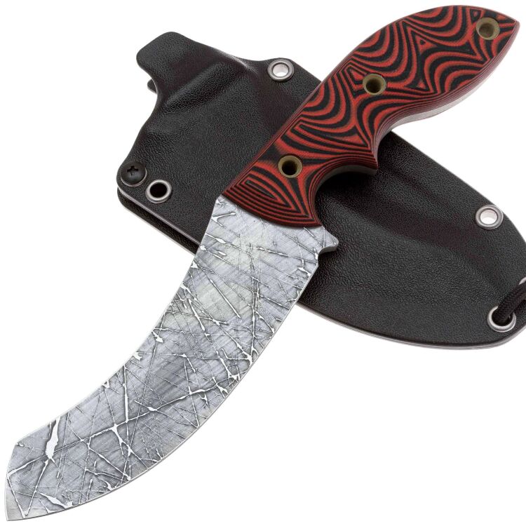 Нож Волчий Век Кондрат-12 Custom Chaotic Ed. сталь 95Х18 WA рукоять Black/Red G10