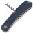 Нож CultroTech Урс CF сталь Elmax рукоять Custom Black/Blue Carbon Fiber