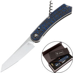 Нож CultroTech Урс CF сталь Elmax рукоять Custom Black/Blue Carbon Fiber