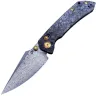 Нож Kansept Fenrir Crossbar Lock сталь Damascus рукоять Shred Carbon Fiber