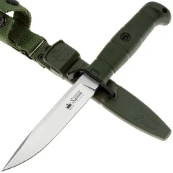 Нож Kizlyar Supreme Combat Stonweash сталь AUS-8 рукоять Olive Kraton