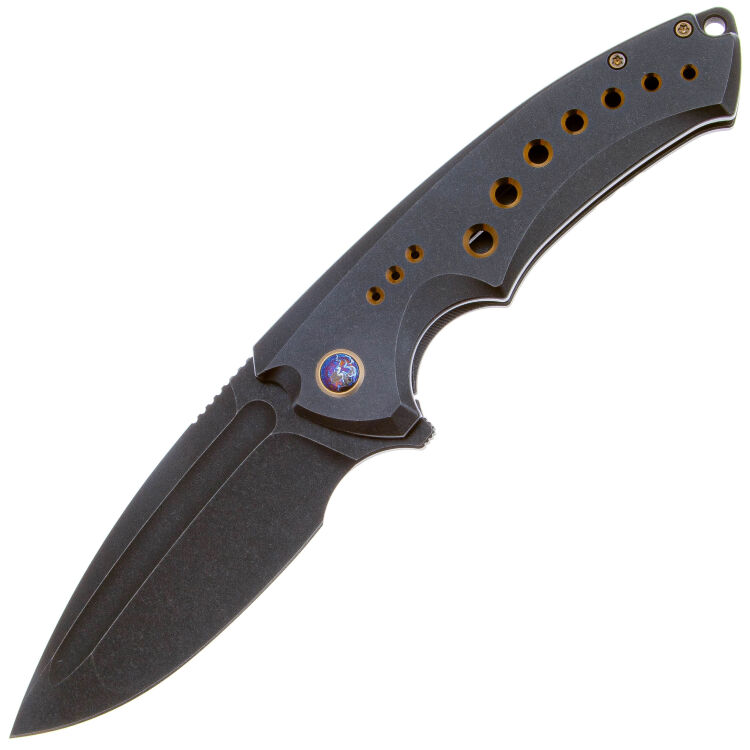 Нож WE Knife Nexusia blackwash сталь CPM-20CV рукоять Black Ti (WE22044-1)