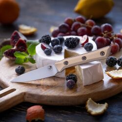 Нож кухонный Microtech 3.5" Paring Knife сталь M390MK рукоять Coyote Tan G10 (3500-10CE)