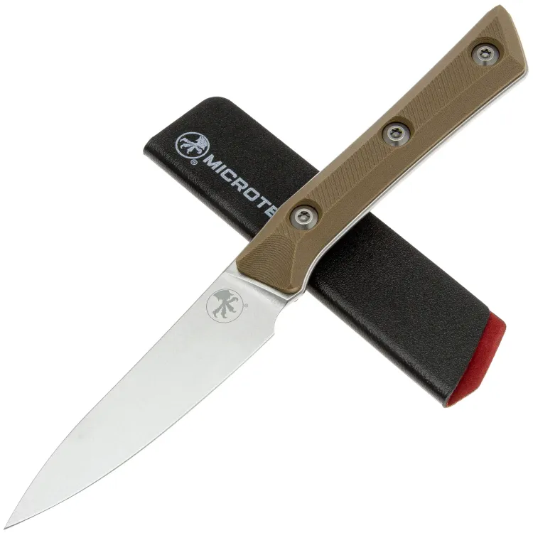 Нож кухонный Microtech 3.5" Paring Knife сталь M390MK рукоять Coyote Tan G10 (3500-10CE)
