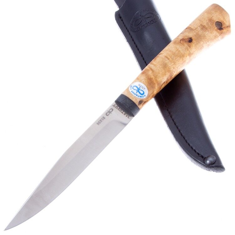 Нож Заноза сталь 95Х18 рукоять карельская береза (АИР Златоуст)