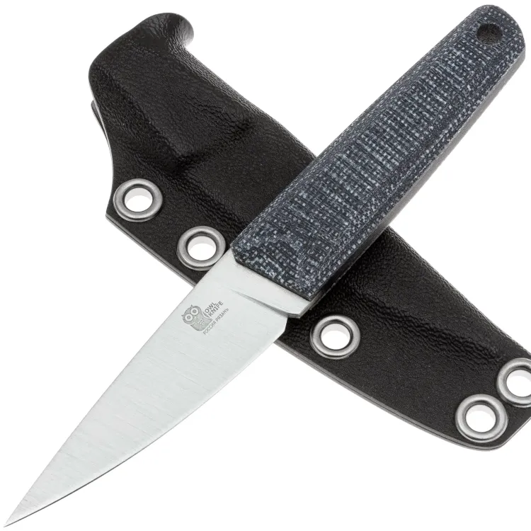 Нож Owl Knife Baby Tyto сталь N690 рукоять микарта Джинс серая
