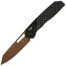 Нож Tenable Shard rose gold сталь 14C28N рукоять Black Aluminium