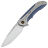 Нож WE Knife Equivik satin сталь CPM-20CV рукоять Blue Ti/Polished BB Titanium (WE23020-3)