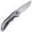 Нож WE Knife Equivik satin сталь CPM-20CV рукоять Blue Ti/Polished BB Titanium (WE23020-3)