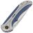 Нож WE Knife Equivik satin сталь CPM-20CV рукоять Blue Ti/Polished BB Titanium (WE23020-3)