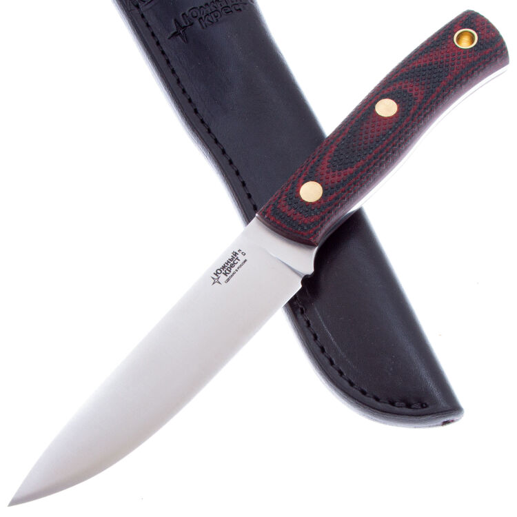 Нож Южный Крест ТКК конвекс сталь D2 рукоять микарта красно-черная (206.0754)
