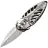 Нож Rike Knife Mini Cicada сталь Damasteel рукоять Plain Grey Ti