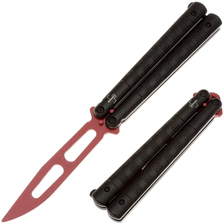 Нож-бабочка Boker Plus Balisong Relack Trainer сталь 420 рукоять Aluminium (01BP0049)
