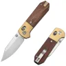 Нож CIVIVI Yonder Clip Point satin сталь 14C28N рукоять Brass/Guibourtia Wood (C25026-1)