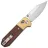 Нож CIVIVI Yonder Clip Point satin сталь 14C28N рукоять Brass/Guibourtia Wood (C25026-1)