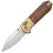 Нож CIVIVI Yonder Clip Point satin сталь 14C28N рукоять Brass/Guibourtia Wood (C25026-1)