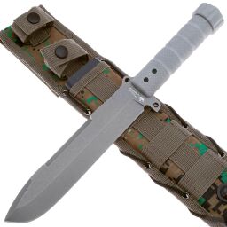 Нож Kizlyar Supreme Survivalist-X сталь D2 Tacwash рукоять Grey Aluminium (Нож Kizlyar Supreme Survivalist-X D2 GT серый (Кизляр))