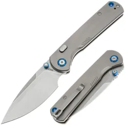 Нож CJRB Latitude stonewash сталь 154CM рукоять Grey Titanium