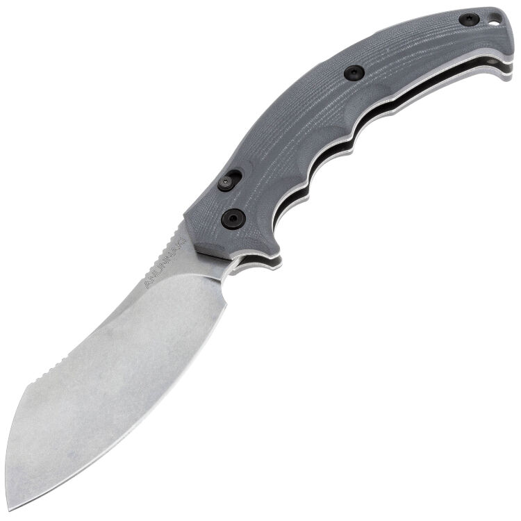 Нож FOX Anunnaki stonewash сталь N690 рукоять Grey G10 (FX-505 GR)