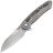 Нож Remette Kestrel satin сталь S35VN рукоять Gray Titanium/Colored Red CF (RTPO-B)