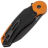 Нож Fox Metamorphosis black PVD сталь M390 рукоять Black/Orange Aluminium (FX-556-B6)