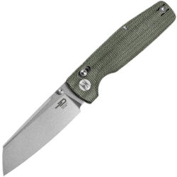 Нож Bestech Slasher stonewash сталь D2 рукоять Green Micarta (BG56B-1)