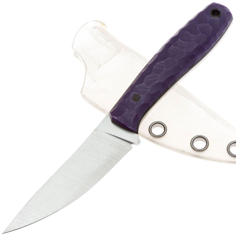 Нож UralEDC ТузЪ Слайсер сталь M390 рукоять Purple G10