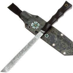 Нож Волчий Век Бамбук Custom сталь 1.4116 WA рукоять Эбонит
