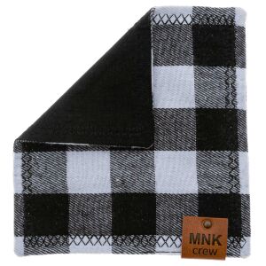 Хэнк мини (платок) MonkeyCREW тартан черно-белый 12*15см 