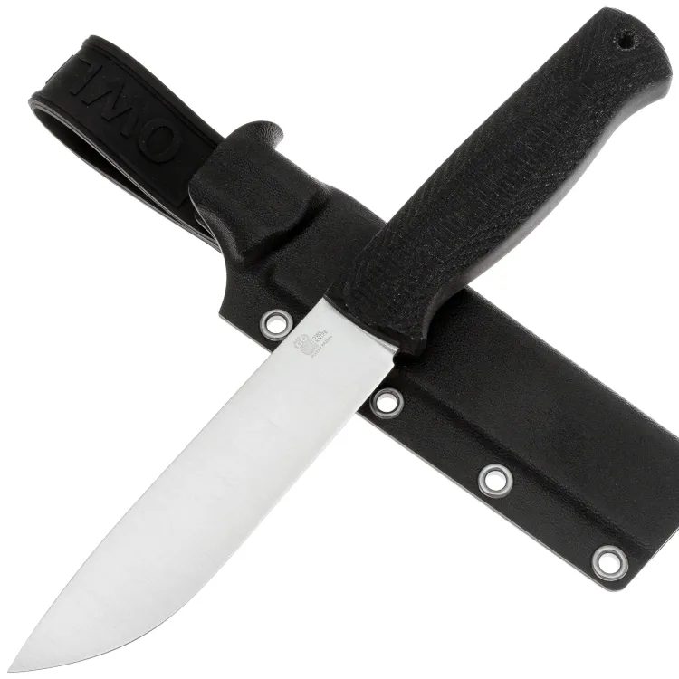 Нож Owl Knife Hoot-M сталь N690 рукоять микарта Черная