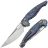 Нож Rike Knife Predator 2 сталь M390 рукоять Flamed Blue Titanium