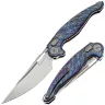 Нож Rike Knife Predator 2 сталь M390 рукоять Flamed Blue Titanium