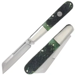 Нож Queen Cutlery Barlow Wharncliffe сталь 1095HC рукоять Green Jigged Bone