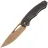 Нож Rike Knife Hummer rose gold сталь M390 рукоять Black Titanium
