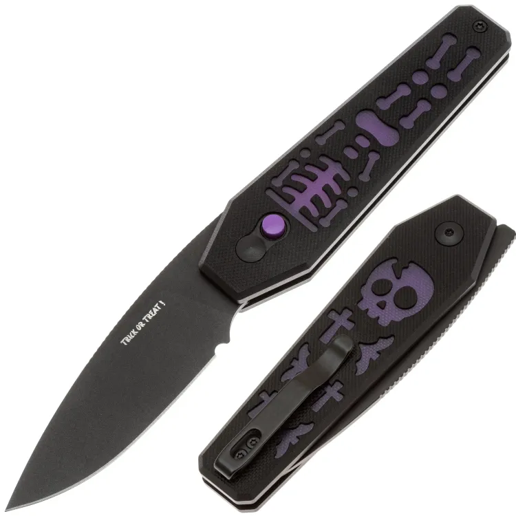 Нож Kizer Tomb PVD Halloween Edition 2026 сталь Nitro-V рукоять GID G10/G10