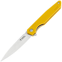 Нож SHOOZIZ HAN312 satin сталь DC53 рукоять Yellow G10