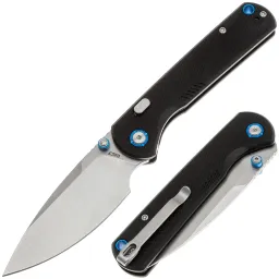 Нож CJRB Latitude stonewash сталь AR-RPM9 рукоять Black G10