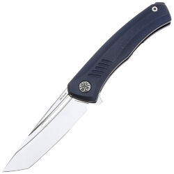 Нож NL Knives Аурум Нудист Tanto сталь М390 рукоять Blue Titanium