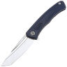 Нож NL Knives Аурум Нудист Tanto сталь М390 рукоять Blue Titanium