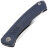 Нож NL Knives Аурум Нудист Tanto сталь М390 рукоять Blue Titanium